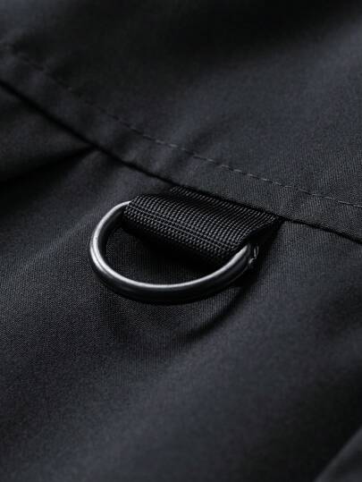 1 pièce Veste à capuche à manches longues avec surpiqûres de panneaux horizontaux pour hommes, veste de streetwear minimaliste décontractée pour les trajets