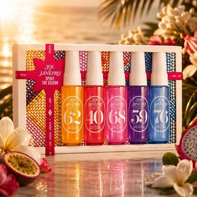 Coffret Sol de Janeiro Cheirosa 5 Brumes Parfumées 30ml x5 N°62/40/68/59/76 Brume Corporelle Solaire Brésilienne Format Voyage Cadeau