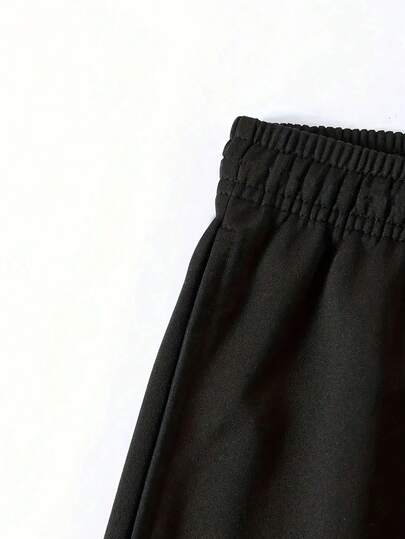 Pantalon d'été décontracté pour homme SU ER, coupe ample, taille élastique avec cordon de serrage, jambes larges et ourlet incurvé