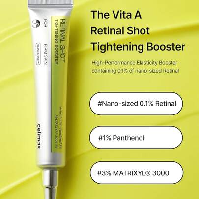 Celimax Retinal Shot Tightening Booster 15ML Booster Anti Âge Korean Skincare Retinal Serum Raffermissant Anti Rides Kbeauty Soin Visage Pour Peau Mature Sensible Retinal Booster Elasticité de la Peau Glow Skin Glass Skin Tightening Serum Réduction des Ri