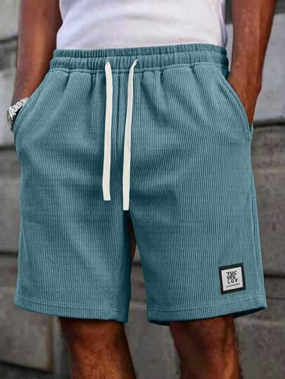1 pièce Short en velours côtelé style urbain, design minimaliste équilibrant l'esthétique et le confort, convient pour le jogging matinal, la promenade au parc ou les trajets quotidiens, passant en toute fluidité entre les sports légers et les scènes de l