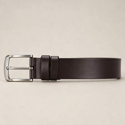 Nouvelle ceinture pour hommes, style business décontracté, pour extérieur et voyage, matériau PU durable avec boucle en métal d'alliage, design de boucle à ardillon pratique, convient pour s'assortir à divers pantalons, ceinture polyvalente