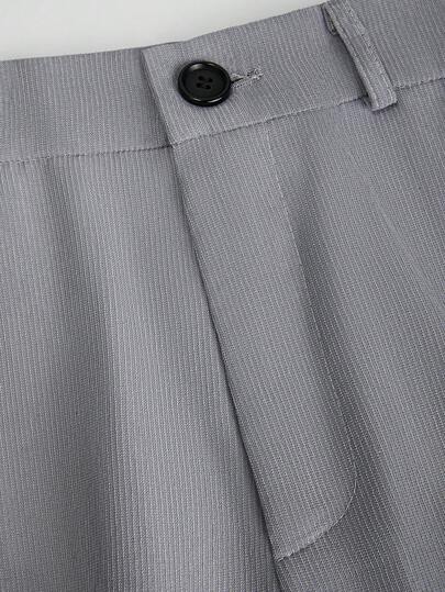 Manfinity Mode Ensemble de costume décontracté léger pour hommes, comprenant veste et pantalon, coupe slim, convient pour le printemps, l'été et l'automne