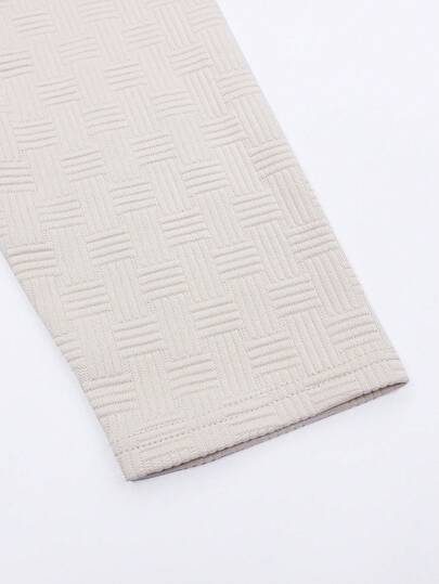 Polo décontracté pour homme, unicolore et texturé, pour le trajet quotidien