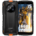 Téléphone portable d'extérieur DOOGEE Fire3 Pro, Android 15, 16 Go + 128 Go / 2 To, 8 350 mAh, smartphone d'extérieur sans abonnement, écran HD+ de 5,5 pouces, appareils photo 16 Mpx + 8 Mpx, double SIM, 4G, NFC, IP68, OTG, reconnaissance faciale, GPS, Wi