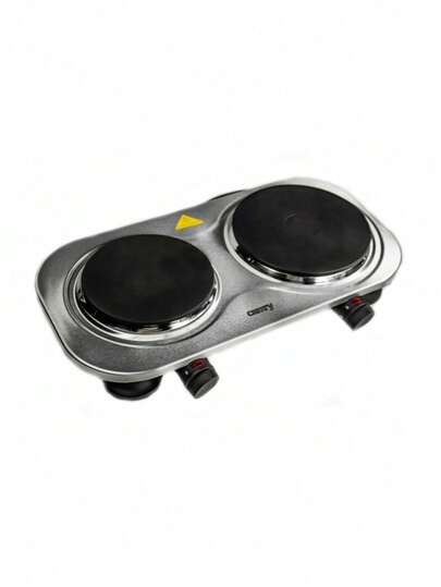 CAMRY Plaque de cuisson électrique à double brûleur, plaque chauffante portable, cuisinière électrique de comptoir - 2 brûleurs indépendants, température réglable