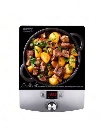 CAMRY Plaque de cuisson à induction, plaque à induction portable, cuisinière à induction à un brûleur - 2000W, 60-240C, écran LCD, minuterie 180min
