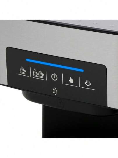 CAMRY Machine à expresso, cafetière à pompe, machine à cappuccino - pression de 15 bars, panneau tactile, mousseur à lait, 2 thermostats, buse vapeur