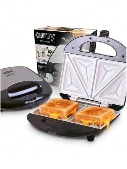 CAMRY Appareil à sandwich, grille-pain à sandwich, presse à panini - Plaques anti-adhésives, design compact, facile à nettoyer, poignée froide au toucher