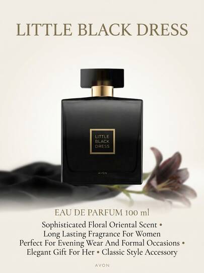 Avon Little Black Dress Eau De Parfum 100 ml – Sophisticated Floral Oriental Scent, Long Lasting Fragrance For Women, Perfect For Evening Wear And Formal Occasions, Elegant Gift For Her, Classic Style Accessory