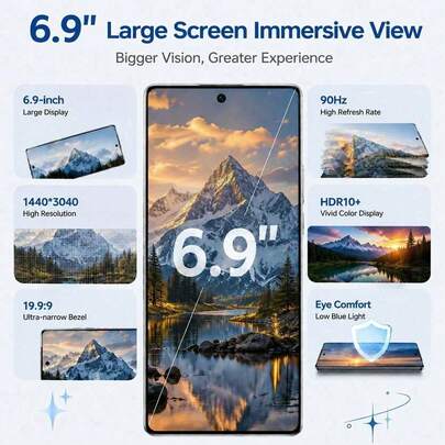 Smartphone S26 Ultra 5G déverrouillé, écran 6,9 pouces, 16 Go + 1 To, appareil photo 108 MP, batterie 8000 mAh, téléphone Android double SIM