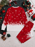 Ensemble de vêtements de détente pour hommes avec Top à manches longues et pantalon imprimé renne de Noël