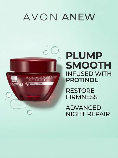 Avon Anew Reversalist Plump & Smooth Night Cream 50 ml – Moisturizer, Anti-Aging, For Mature Skin, Protinol, Suitable For Overnight Skincare Routine