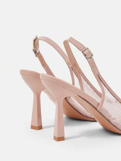 CUCCOO HITCHD Nouvelles chaussures d'été à talons hauts aiguilles en dentelle brodée avec bout pointu, élégantes et romantiques, escarpins blancs pour femmes, chaussures de mariée pour la saison des mariages