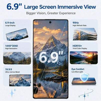 Téléphone S26 Ultra 5G, Smartphone déverrouillé double SIM avec grand écran de 6,9", 1 To de stockage, appareil photo 108 MP & batterie 8000 mAh