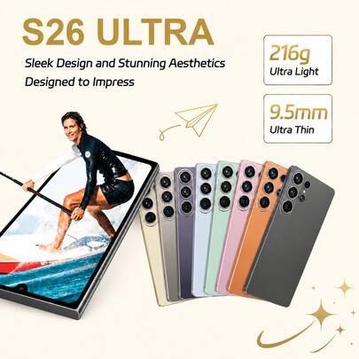 S26 Ultra 5G Débloqué 16 Go 1 To 200 MP 8000 mAh Téléphone