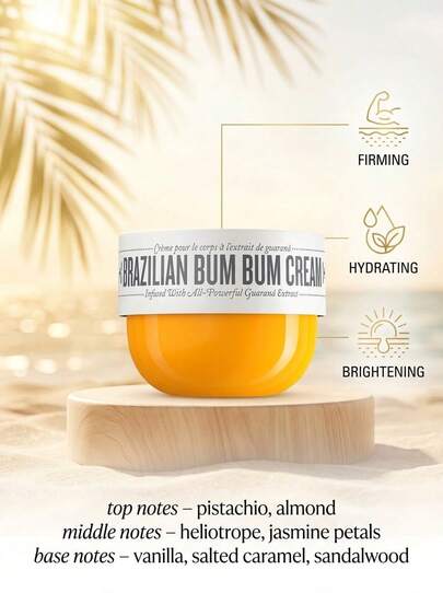 Sol de Janeiro Brazilian Bum Cream 75 ml – Body Cream, Tightening, For Women, Pistachio, Guaraná Extract, Suitable For Post-Shower Routine