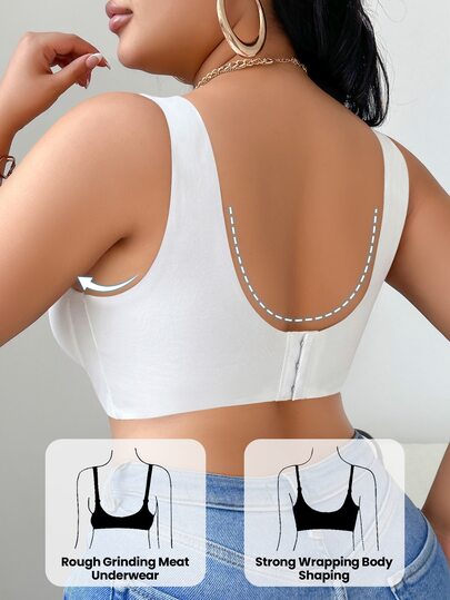 NudeFit Soutien-gorge push-up sans couture pour femmes grandes tailles avec bande en gel, soutien souple, sans armature, bonnet moulé, couverture latérale des seins, bralette minimaliste confortable pour tous les jours, 1 pièce