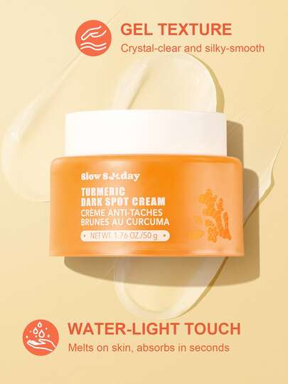 Crème anti-taches brunes Slow Sunday au curcuma, hydratante, éclaircissante et raffermissante pour la peau, K-Beauty, bon choix pour les vacances, les essentiels de voyage, Halloween, convient aux soins de la peau en été