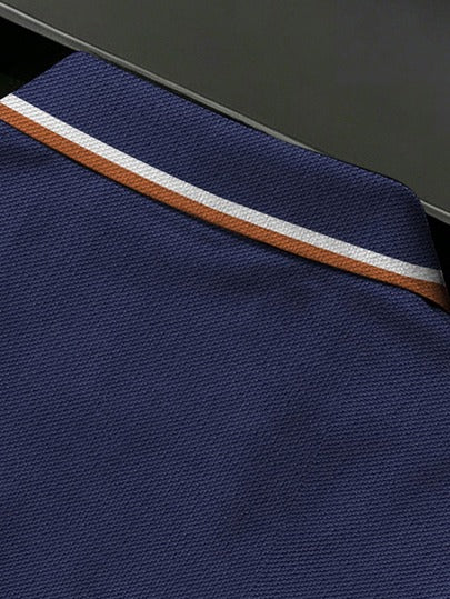 Manfinity Dauomo Chemise polo à manches courtes décontractée d'été pour hommes