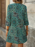 EMERY ROSE Robe décontractée de vacances à imprimé floral vintage pour femmes