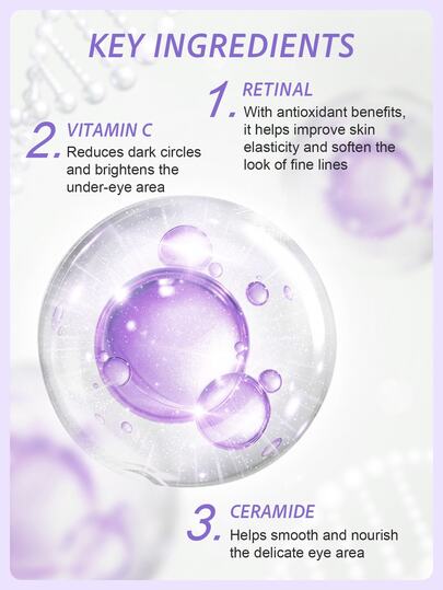 Sérum pour les yeux Slow Sunday Retinal Tightening, hydratant et éclaircissant, convient pour les cernes, les ridules et les poches sous les yeux, bon choix pour les vacances, les essentiels de voyage, Halloween, convient pour les soins des yeux en été