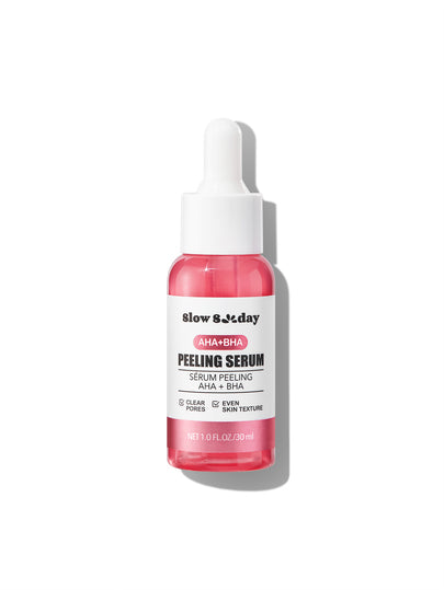 Sérum de peeling AHA + BHA SlowSunday, avec acide lactobionique et acide salicylique, ciblant précisément le teint terne, la rugosité, les imperfections, exfoliant, convient aux peaux grasses, convient pour l'été, Y2K, Halloween