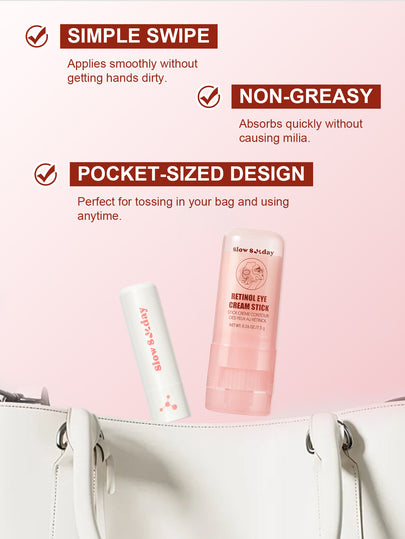 Bâton de crème pour les yeux au rétinol Slow Sunday, rétinol, hydratant, éclaircissant et raffermissant pour la peau, K Beauty, bon choix pour les vacances, les essentiels de voyage, Halloween, convient pour les soins des yeux en été