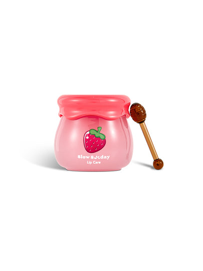 Soin des lèvres Slow Sunday Fraise, Hydratant et Nourrissant, Soin quotidien des lèvres, Masque de nuit pour les lèvres, Parfum de fruit, Bon choix pour les vacances, Essentiels de voyage, Halloween, Convient pour les soins des lèvres en été