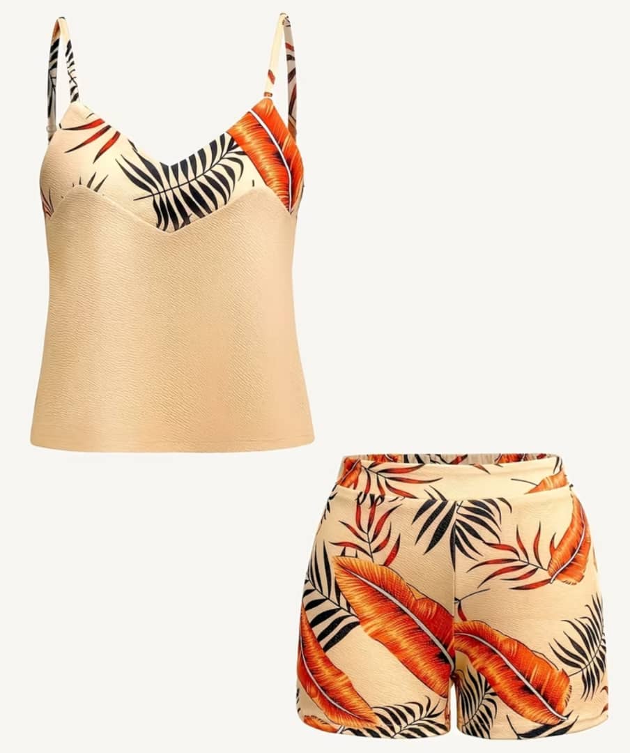 ensemble camisole et short tropical d'Eté