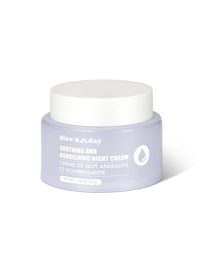 Crème de nuit apaisante et nourrissante Slow Sunday, hydratante, éclaircissante et raffermissante pour la peau, K Beauty, bon choix pour les vacances, les essentiels de voyage, Halloween, convient pour les soins de la peau en été