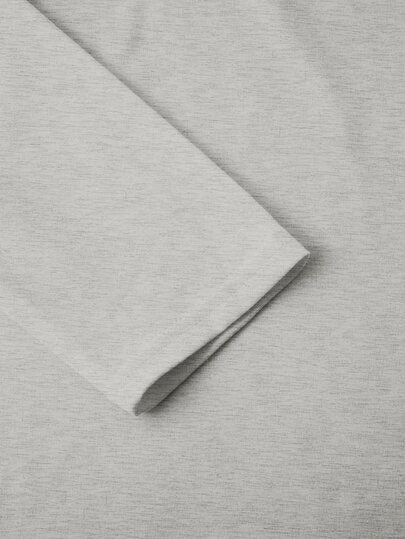 Manfinity Homme T-shirt polyvalent à manches longues et col rond avec imprimé lettres pour hommes