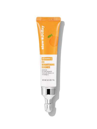 Essence éclaircissante pour les yeux à la vitamine C Slow Sunday, vitamine C, acide hyaluronique, hydratante et éclaircissante, convient aux cernes, aux ridules et aux poches sous les yeux, bon choix pour les vacances, les articles de voyage essentiels, H