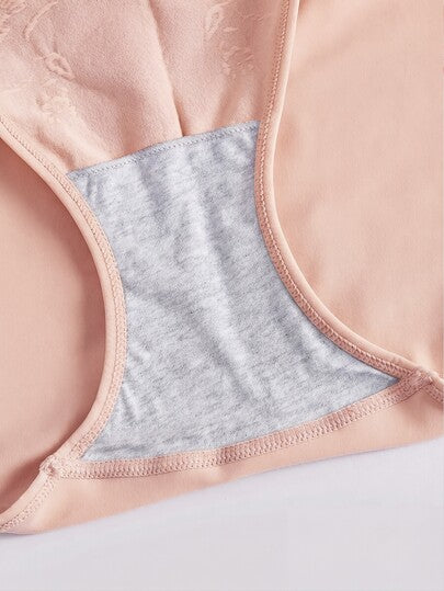 3 pièces Culottes triangle sans couture grande taille pour femmes, couleur unie, décontractées pour un usage quotidien