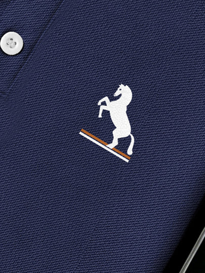 Manfinity Dauomo Chemise polo à manches courtes décontractée d'été pour hommes