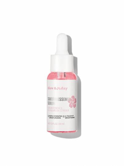 Sérum Essence Sakura Slow Sunday, Sakura, Hydratant et Illuminateur, Convient pour les Cernes, les Ridules et les Poches sous les Yeux, Bon Choix pour les Vacances, les Essentiels de Voyage, Halloween, Convient pour les Soins de la Peau en Été