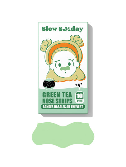 SlowSunday Bandelettes pour le nez au thé vert, éliminent les points noirs et débouchent les pores, nettoyage en profondeur, contrôle du sébum, 10 pièces, idéal pour les fêtes et Halloween